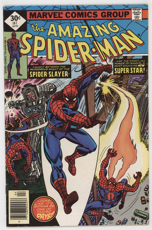 Amazing Spider-Man 167 Marvel 1977 FN Whitman 1st Will-O-The-Wisp