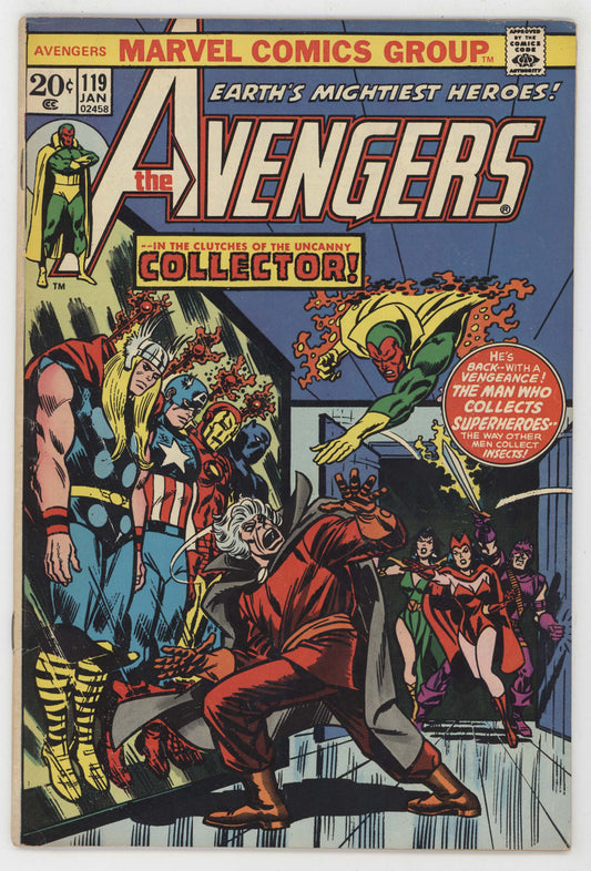 Avengers 119 Marvel 1973 VG FN Thor Captain America Iron Man Black Panther - Golden Apple Comics