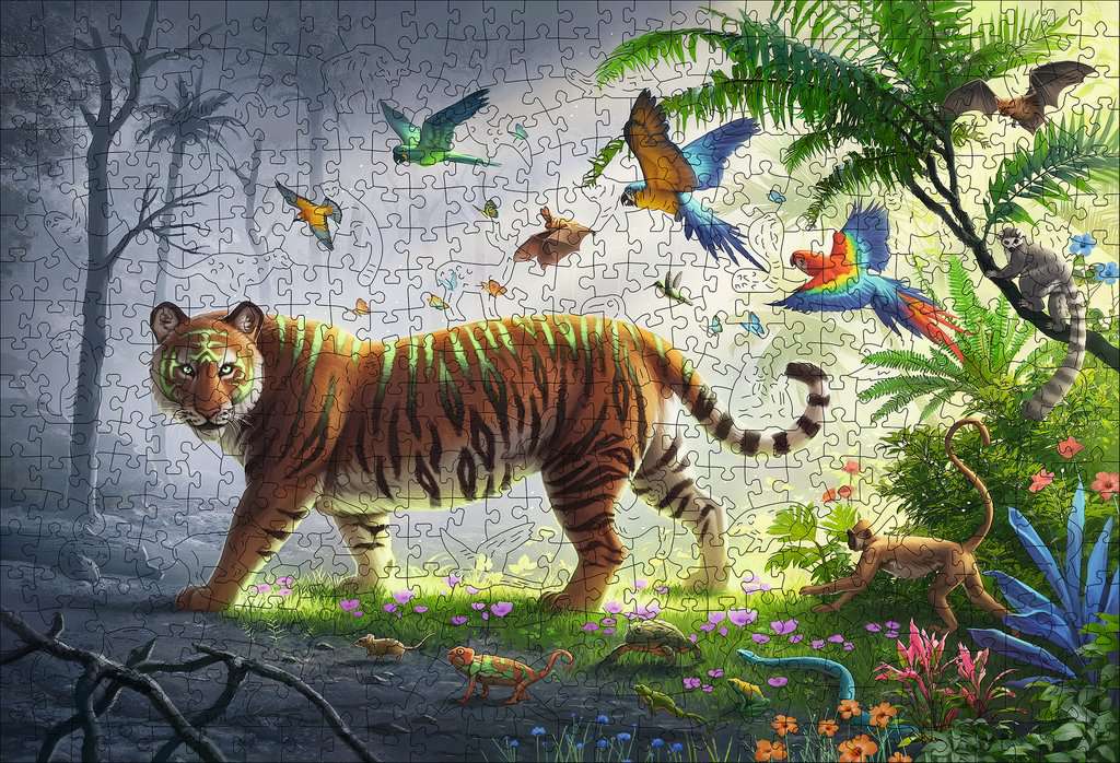 Wooden Puzzle: Jungle Tiger