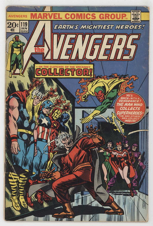 Avengers 119 Marvel 1973 GD VG Thor Captain America Iron Man Black Panther - Golden Apple Comics