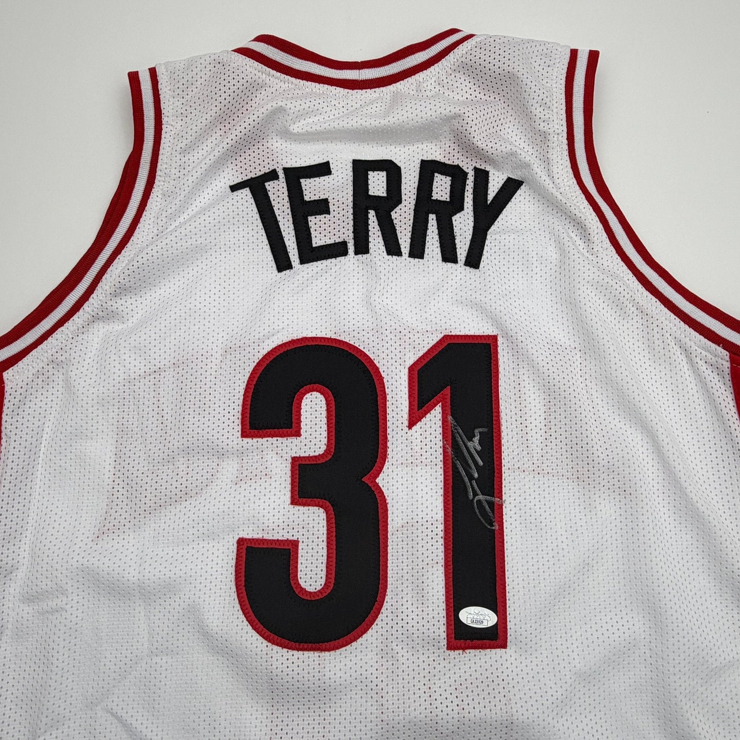 Autographed/Signed Jason Terry Arizona White College Basketball Jersey JSA COA