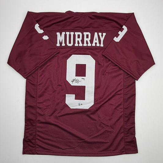 Autographed/Signed Kenneth Murray Jr. Oklahoma Maroon College Football Jersey Beckett BAS COA