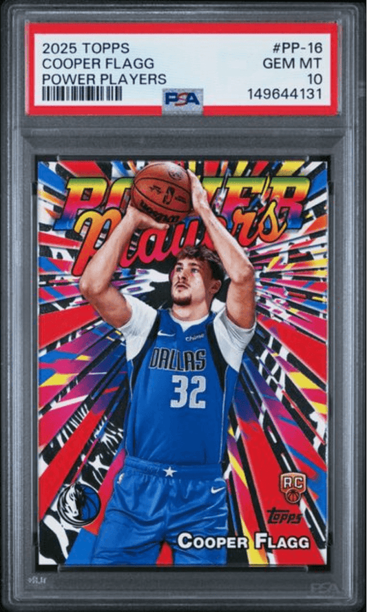 Graded 2025 Topps Cooper Flagg #PP16 Power Players Rookie RC Basketball Card PSA 10 Gem Mint