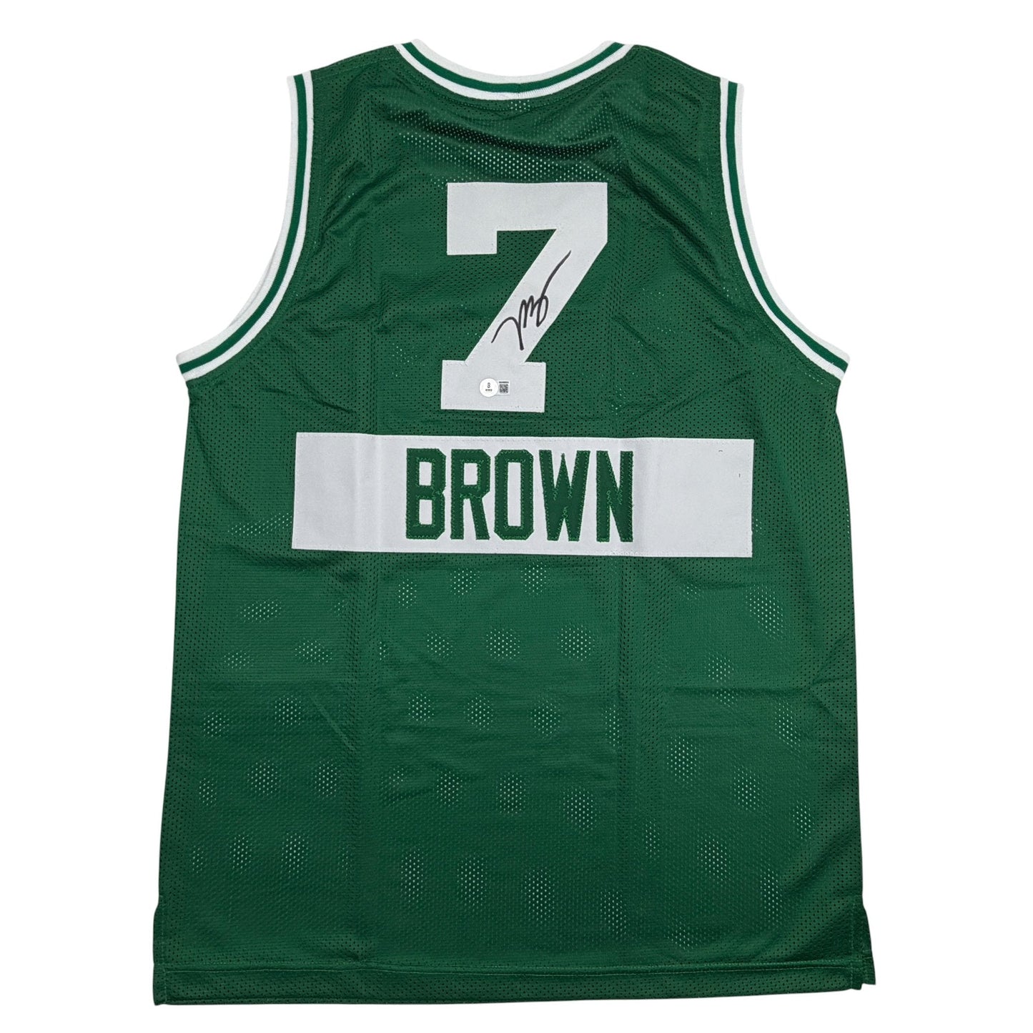 Autographed/Signed Jaylen Brown Boston Green City Edition Basketball Jersey Beckett BAS COA