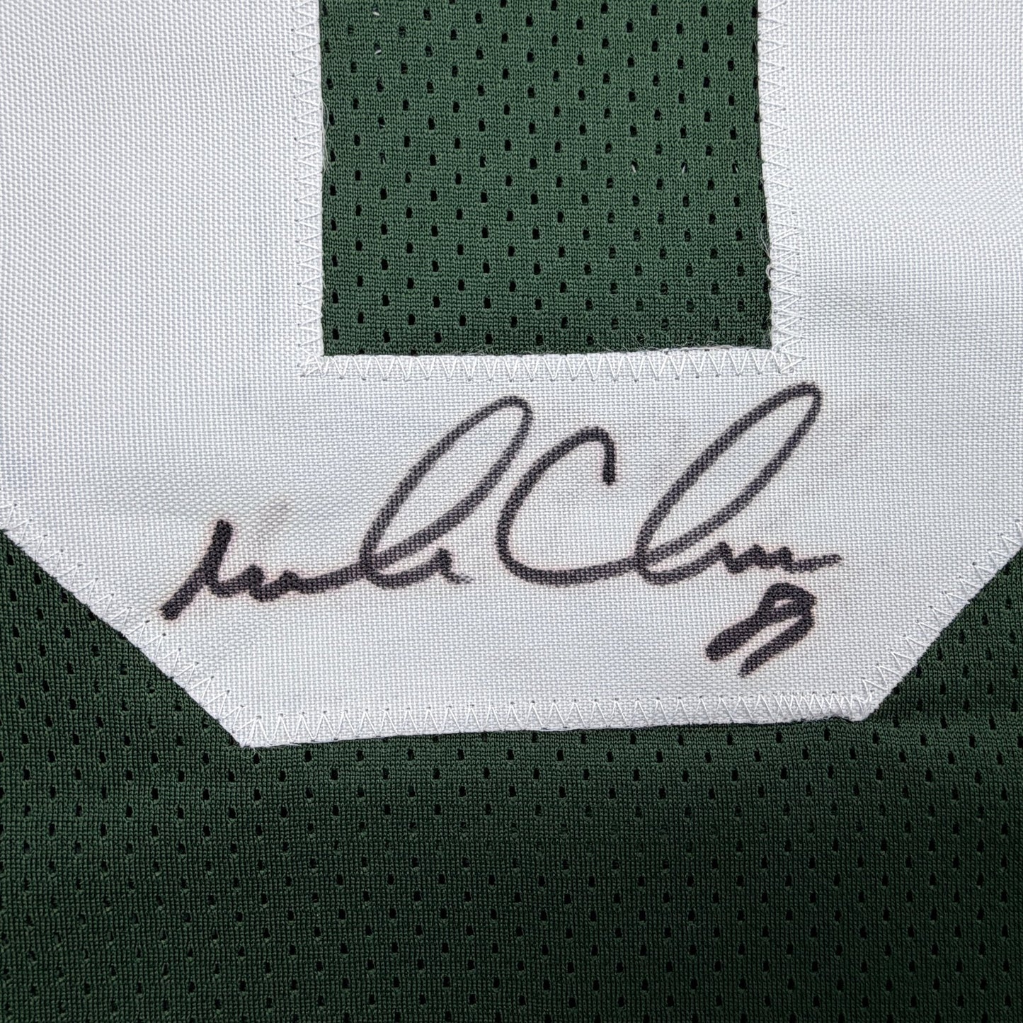 Autographed/Signed Mark Chmura Green Bay Green Football Jersey JSA COA