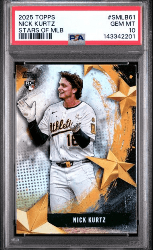 Graded 2025 Topps Nick Kurtz #SMLB61 Stars of MLB Rookie RC Baseball Card PSA 10 Gem Mint