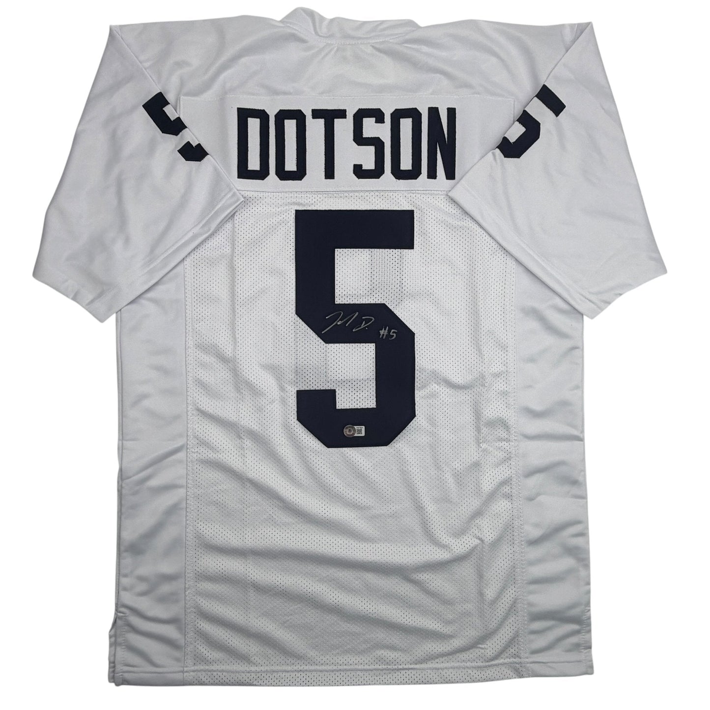 Autographed/Signed Jahan Dotson Penn State White College Football Jersey Beckett BAS COA