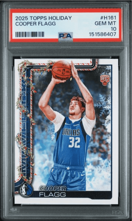 Graded 2025 Topps Holiday Cooper Flagg #H161 Rookie RC Basketball Card PSA 10 Gem Mint