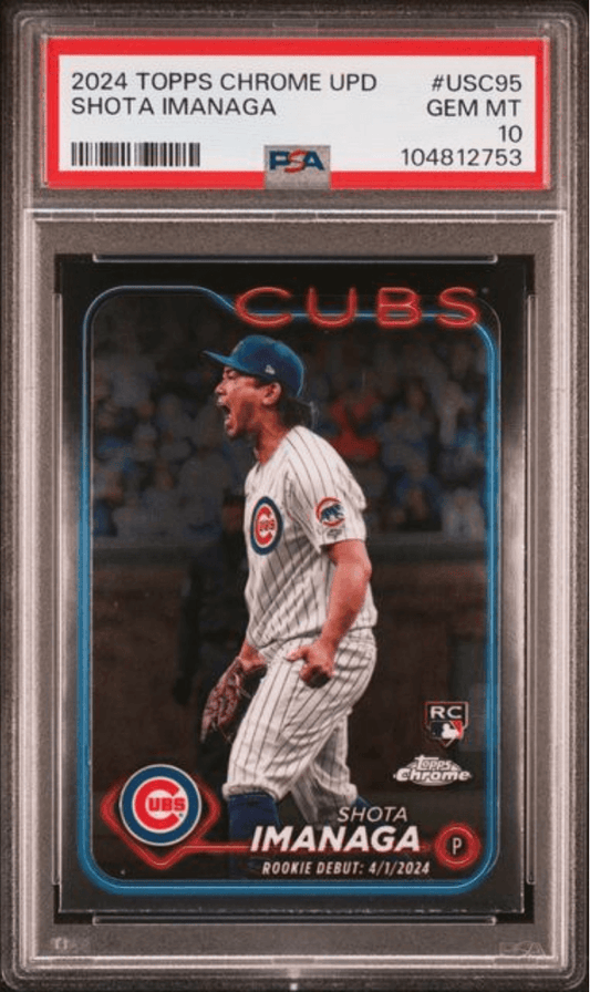Graded 2024 Topps Chrome Update Shota Imanaga #USC95 Rookie RC Baseball Card PSA 10 Gem Mint