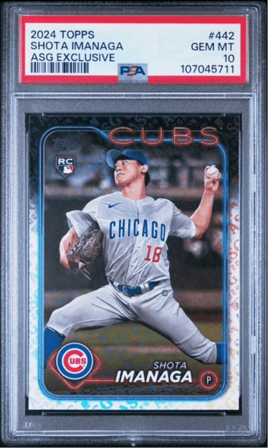 Graded 2024 Topps Shota Imanaga #442 ASG Exclusive Rookie RC Baseball Card PSA 10 Gem Mint