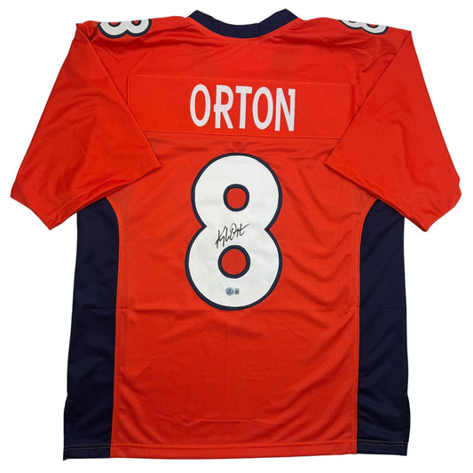 Autographed/Signed Kyle Orton Denver Orange Football Jersey Beckett BAS COA