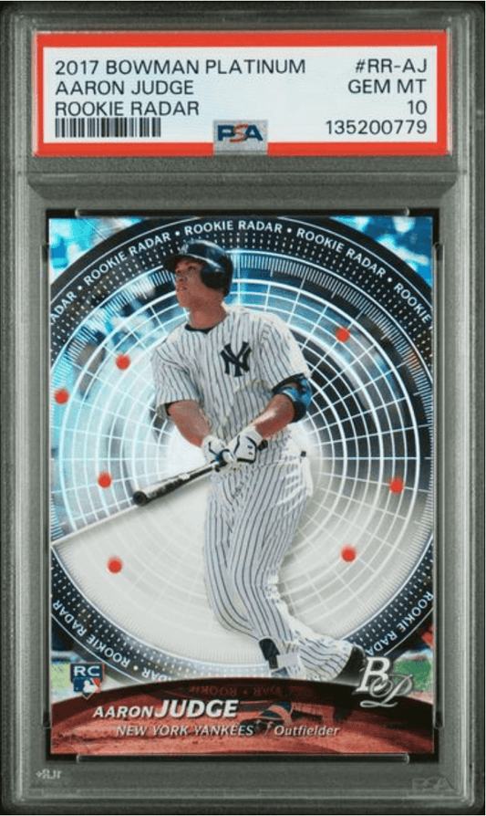 Graded 2017 Topps Bowman Platinum Aaron Judge #RRAJ Rookie Radar Rookie RC Baseball Card PSA 10 Gem Mint