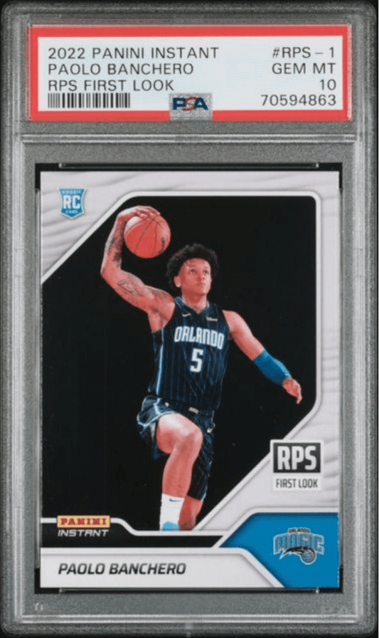 Graded 2022 Panini Instant Paolo Banchero #RPS1 RPS First Look /2939 Rookie RC Basketball Card PSA 10 Gem Mint
