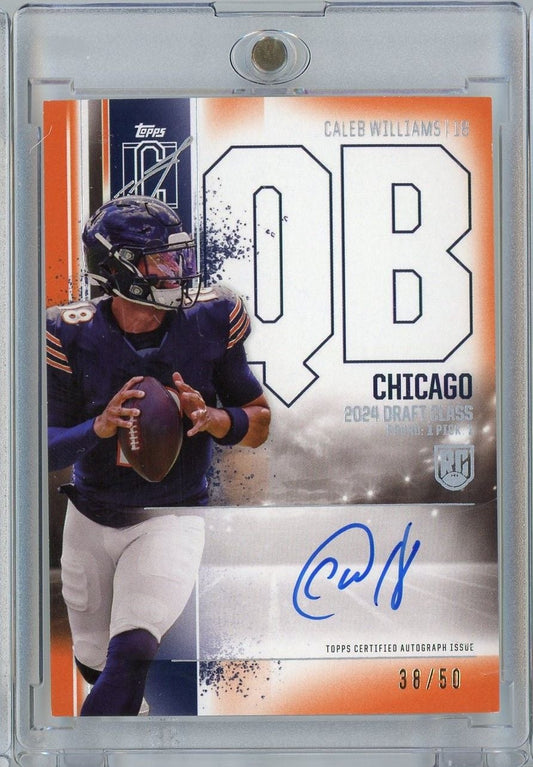 2024 Topps Signature Class Caleb Williams #RCACW /50 Orange Auto Rookie RC Football Card