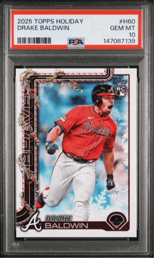 Graded 2025 Topps Holiday Drake Baldwin #H60 Rookie RC Baseball Card PSA 10 Gem Mint