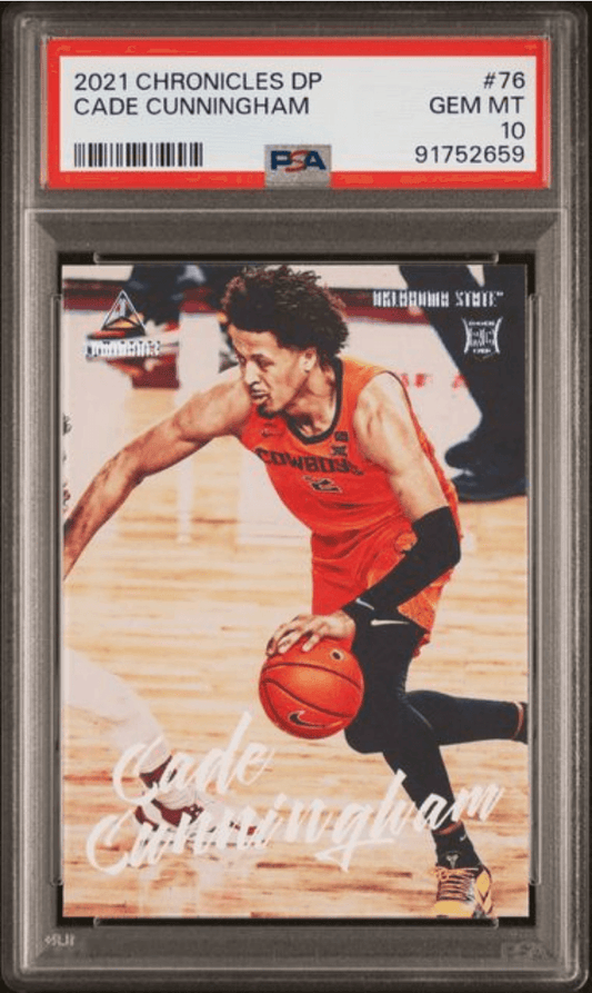 Graded 2021 Panini Chronicles Draft Picks Cade Cunningham #76 Rookie RC Basketball Card PSA 10 Gem Mint