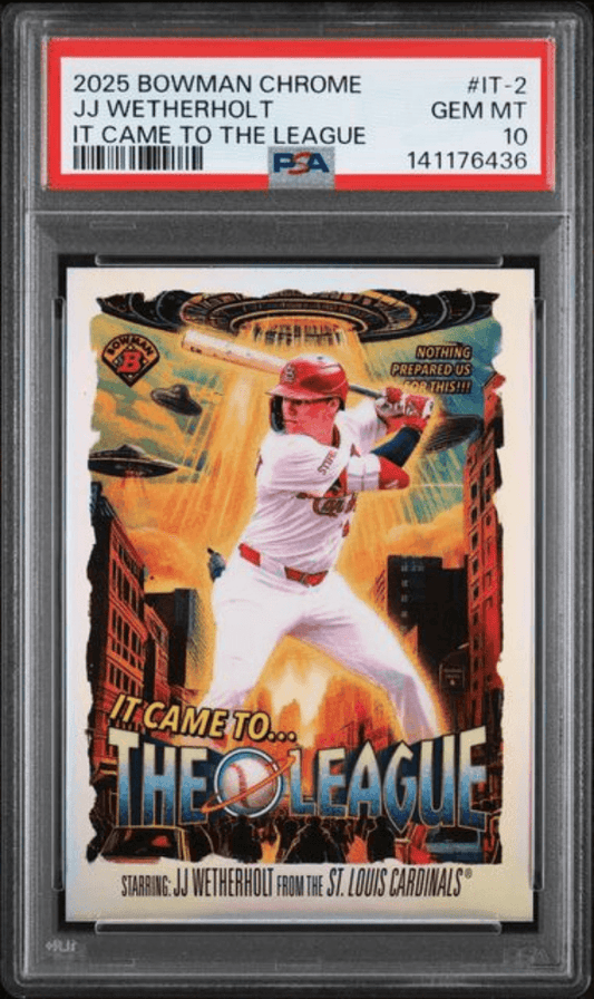 Graded 2025 Topps Bowman Chrome JJ Wetherholt #IT2 It Came to the League Rookie RC Baseball Card PSA 10 Gem Mint
