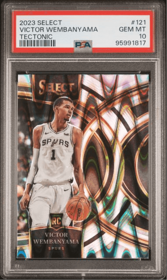 Graded 2023 Panini Select Victor Wembanyama #121 Tectonic Rookie RC Basketball Card PSA 10 Gem Mint