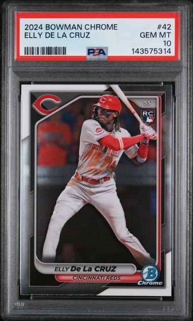 Graded 2024 Topps Bowman Chrome Elly De La Cruz #42 Rookie RC Baseball Card PSA 10 Gem Mint