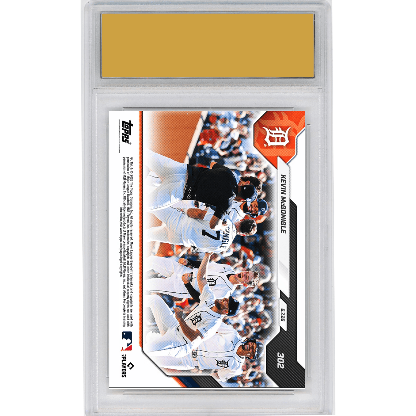 Graded 2026 Topps Now Kevin McGonigle #302 1st MLB Walk Off Hit Seals Series Win Vs Seattle Detroit Tigers Rookie RC Baseball Card HOFSM 10 Gem Mint