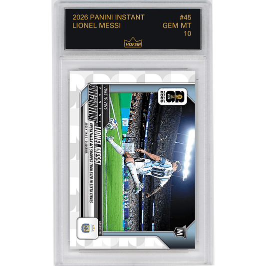 Graded 2026 Panini Instant FIFA World Cup Lionel Messi #45 Argentinian Ace Sharper Than Ever in Sixth Finals Argentina Soccer Card HOFSM 10 Gem Mint