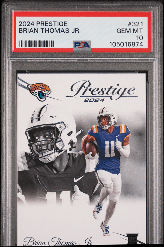 Graded 2024 Panini Prestige Brian Thomas Jr #321 Rookie RC Football Card PSA 10 Gem Mint