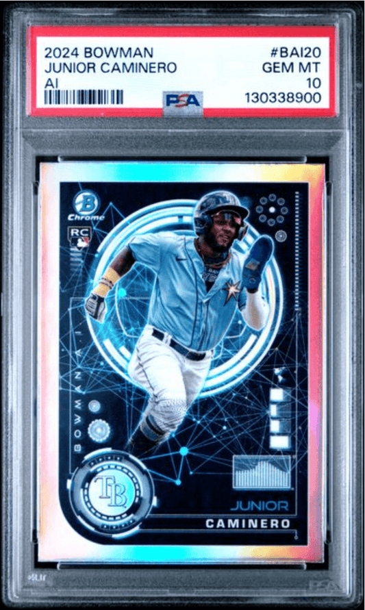 Graded 2024 Topps Bowman Junior Caminero #BAI20 AI Rookie RC Baseball Card PSA 10 Gem Mint