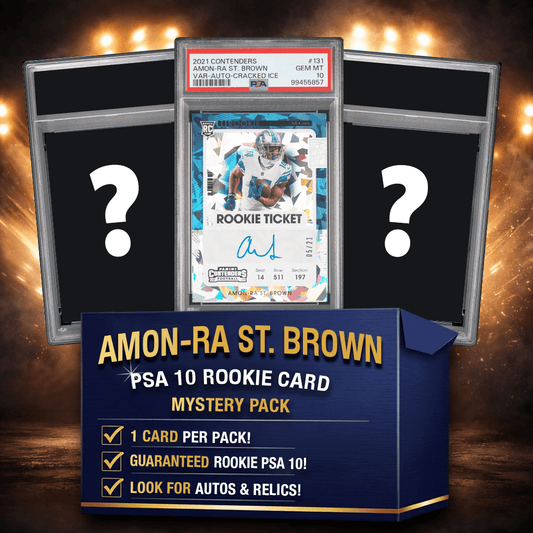 Amon-Ra St. Brown PSA 10 Graded Rookie Football Card Mystery Pack
