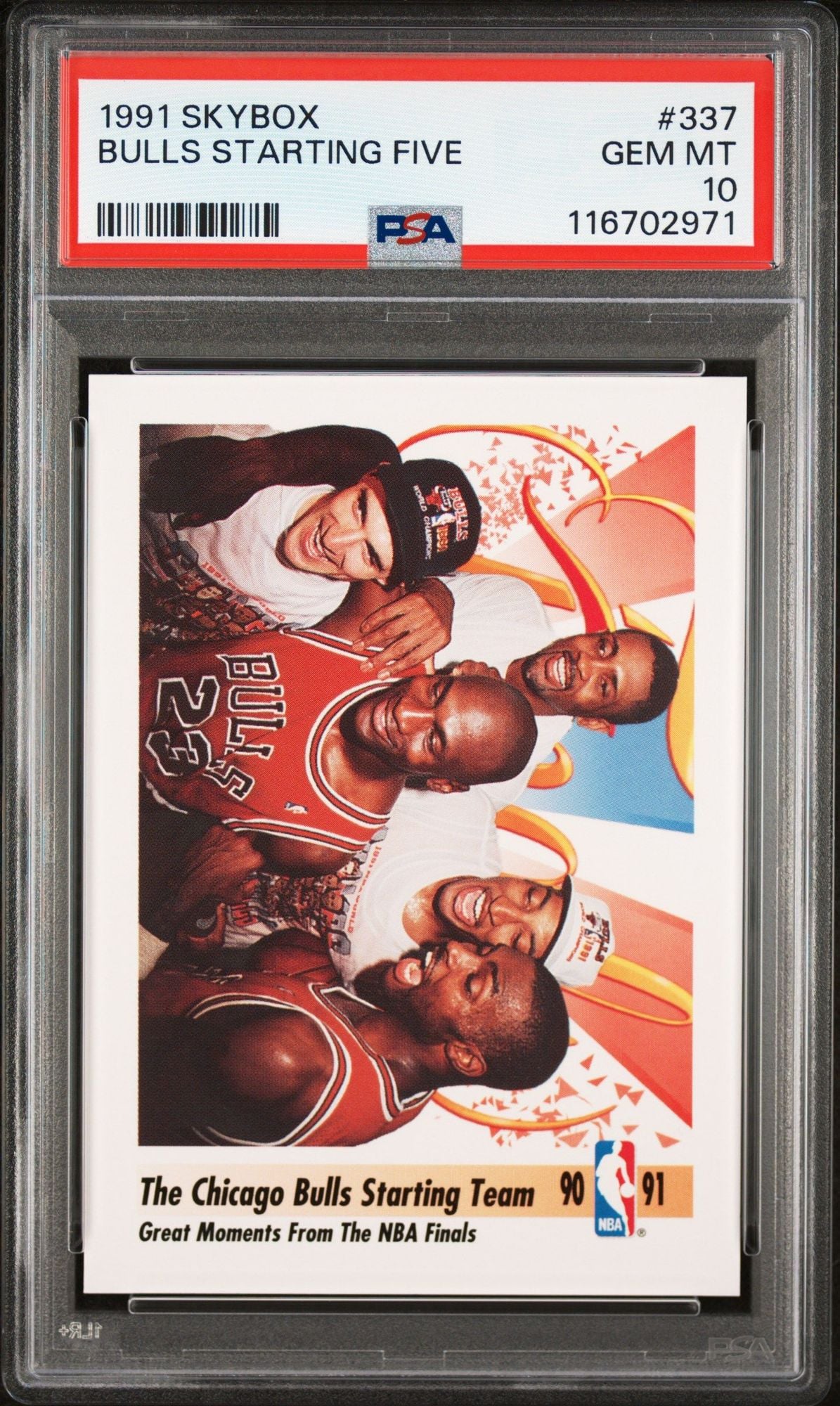 Graded 1991 Skybox Michael Jordan #337 Bulls Starting Five Basketball Card PSA 10 Gem Mint