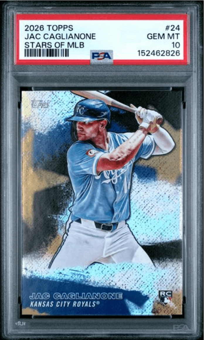 Graded 2026 Topps Jac Caglianone #24 Stars of MLB Rookie RC Baseball Card PSA 10 Gem Mint