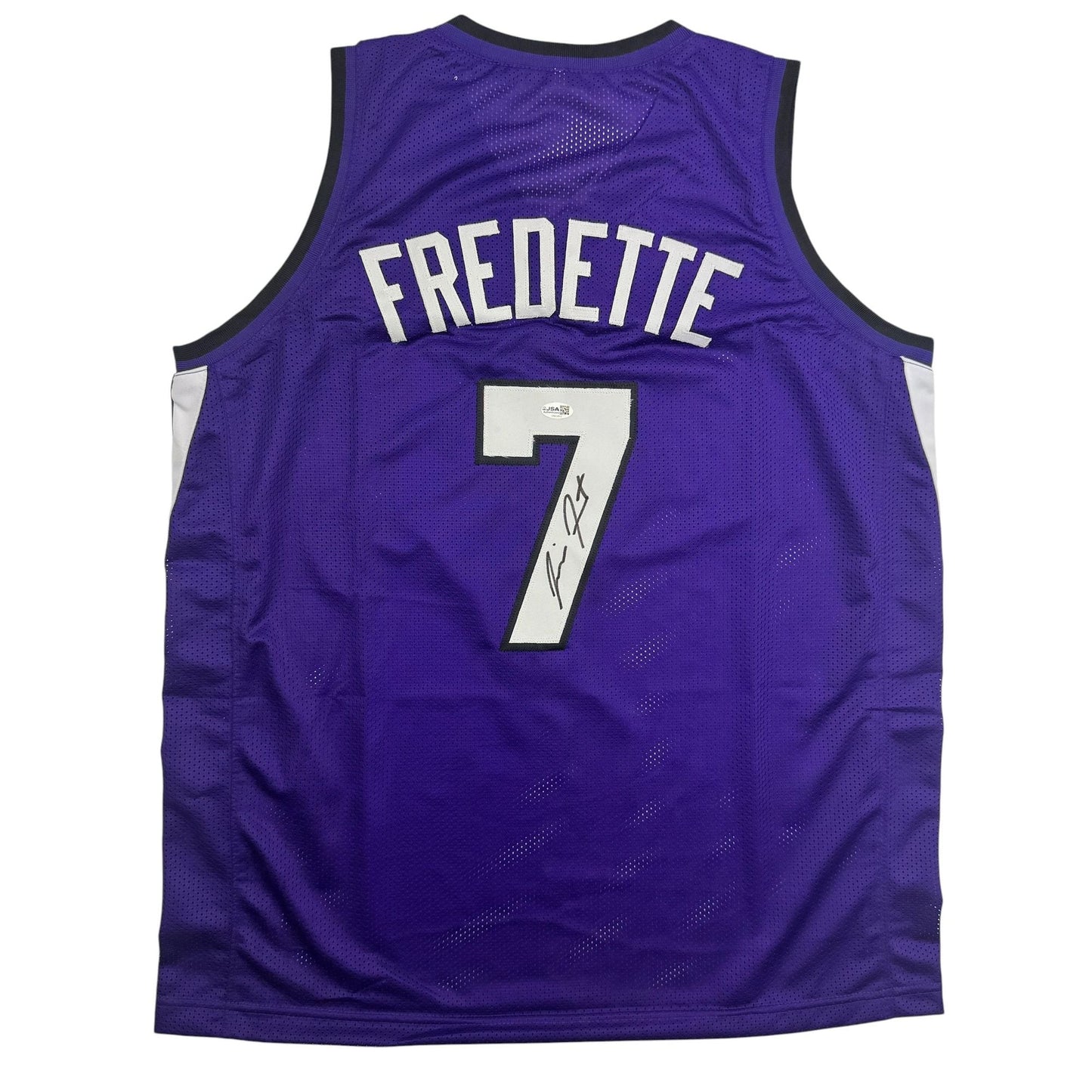 Autographed/Signed Jimmer Fredette Sacramento Purple Basketball Jersey JSA COA