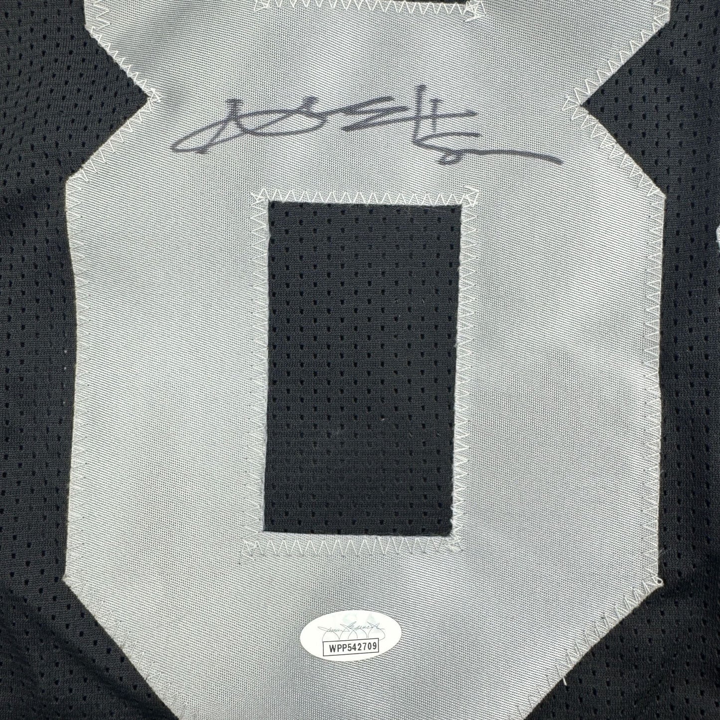 Autographed/Signed Antonio Brown Oakland Las Vegas Black Football Jersey JSA COA
