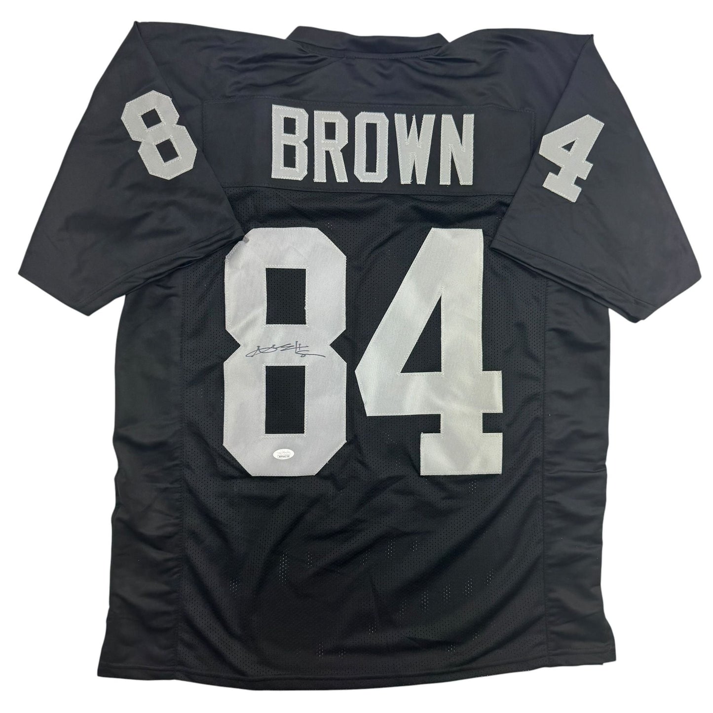 Autographed/Signed Antonio Brown Oakland Las Vegas Black Football Jersey JSA COA