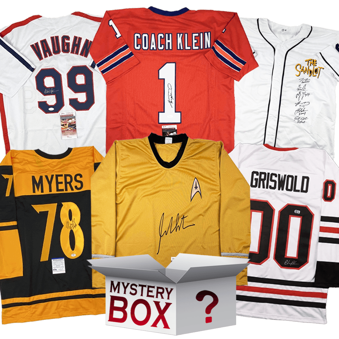Autographed/Signed Movie Stars Jerseys Mystery Box with PSA JSA or Beckett COA
