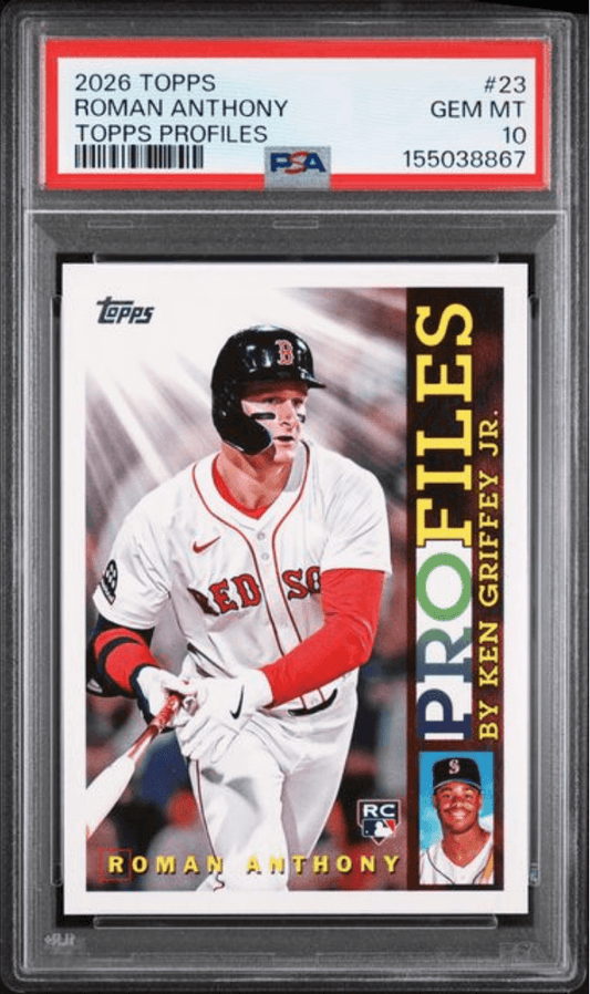 Graded 2026 Topps Roman Anthony #23 Topps Profiles Rookie RC Baseball Card PSA 10 Gem Mint