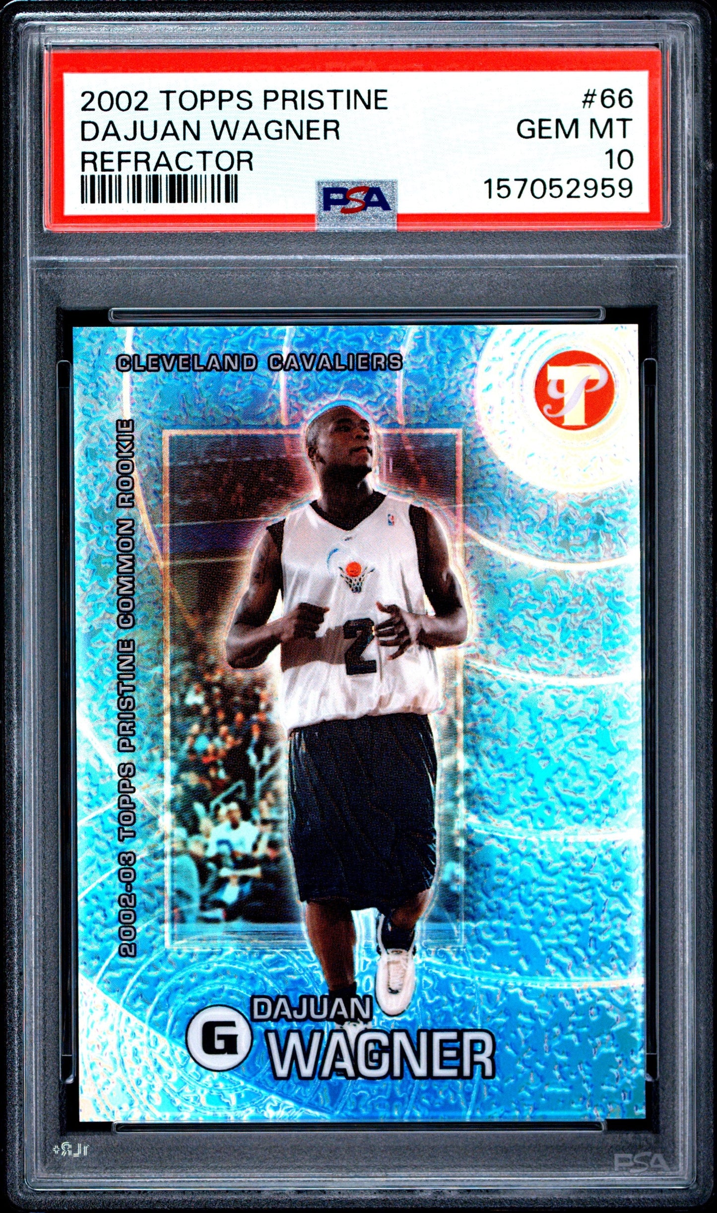 Graded 2002 Topps Pristine Dajuan Wagner #66 Refractors Rookie RC Basketball Card PSA 10 Gem Mint