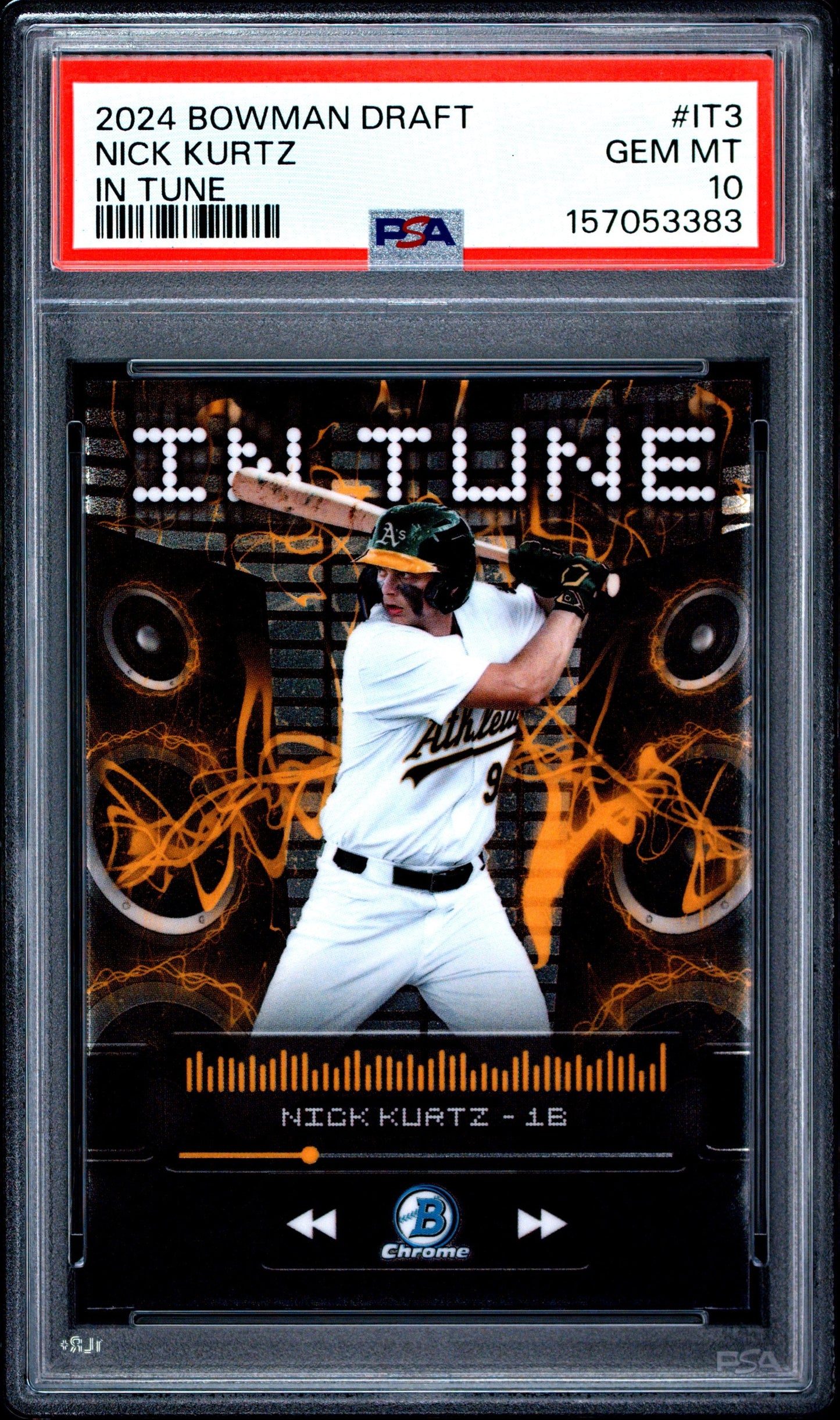 Graded 2024 Topps Bowman Draft Nick Kurtz #IT3 In Tune Rookie RC Baseball Card PSA 10 Gem Mint