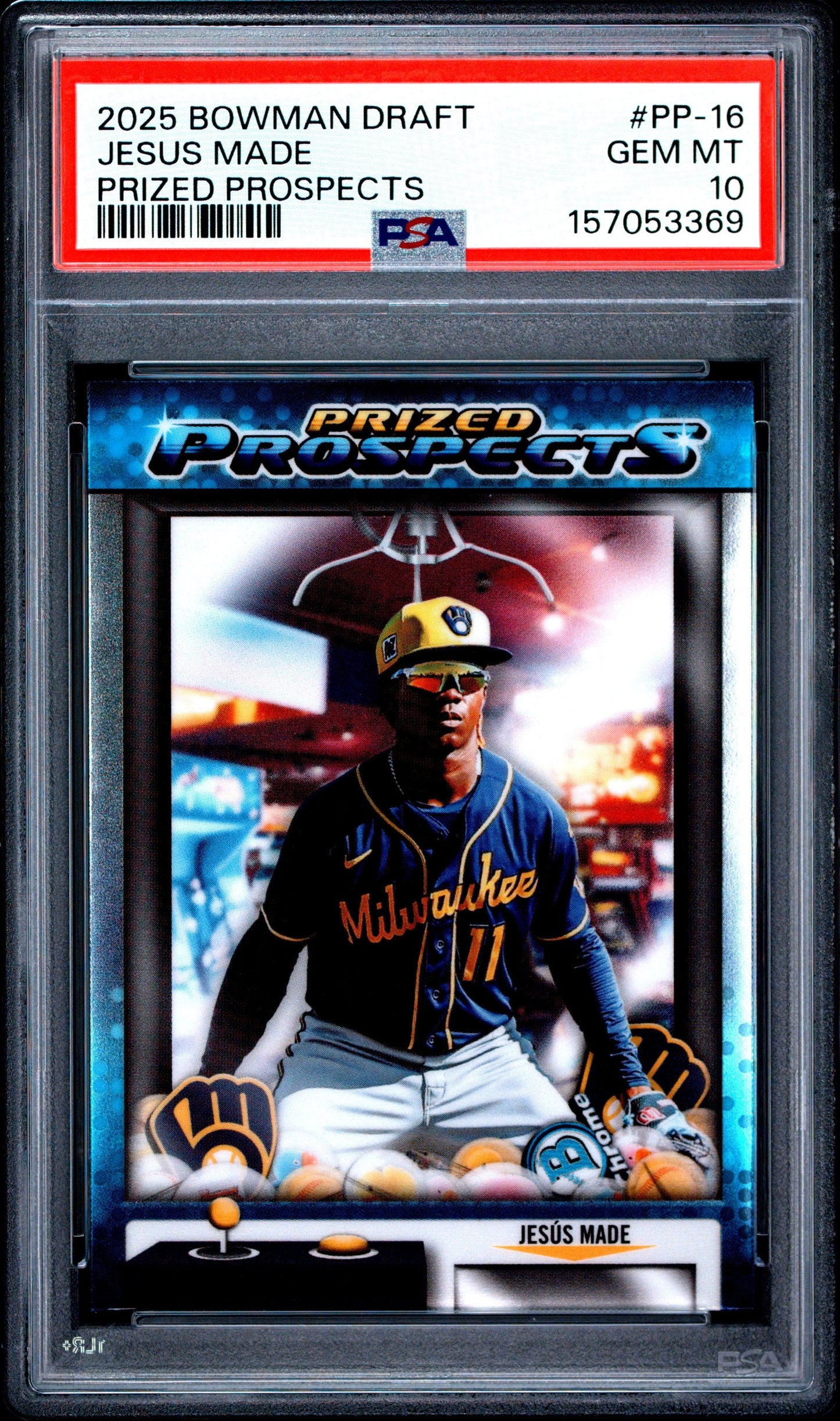 Graded 2025 Topps Bowman Draft Jesus Made #PP16 Prized Prospects Rookie RC Baseball Card PSA 10 Gem Mint