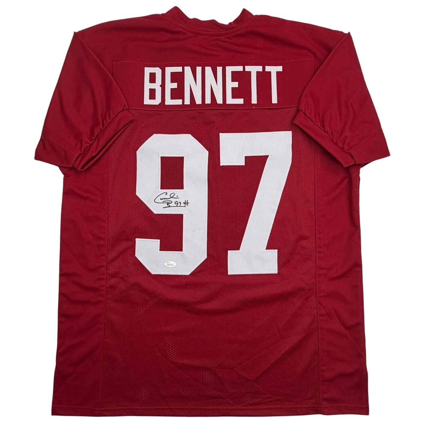 Autographed/Signed Cornelius Bennett Alabama Red College Football Jersey Beckett BAS COA