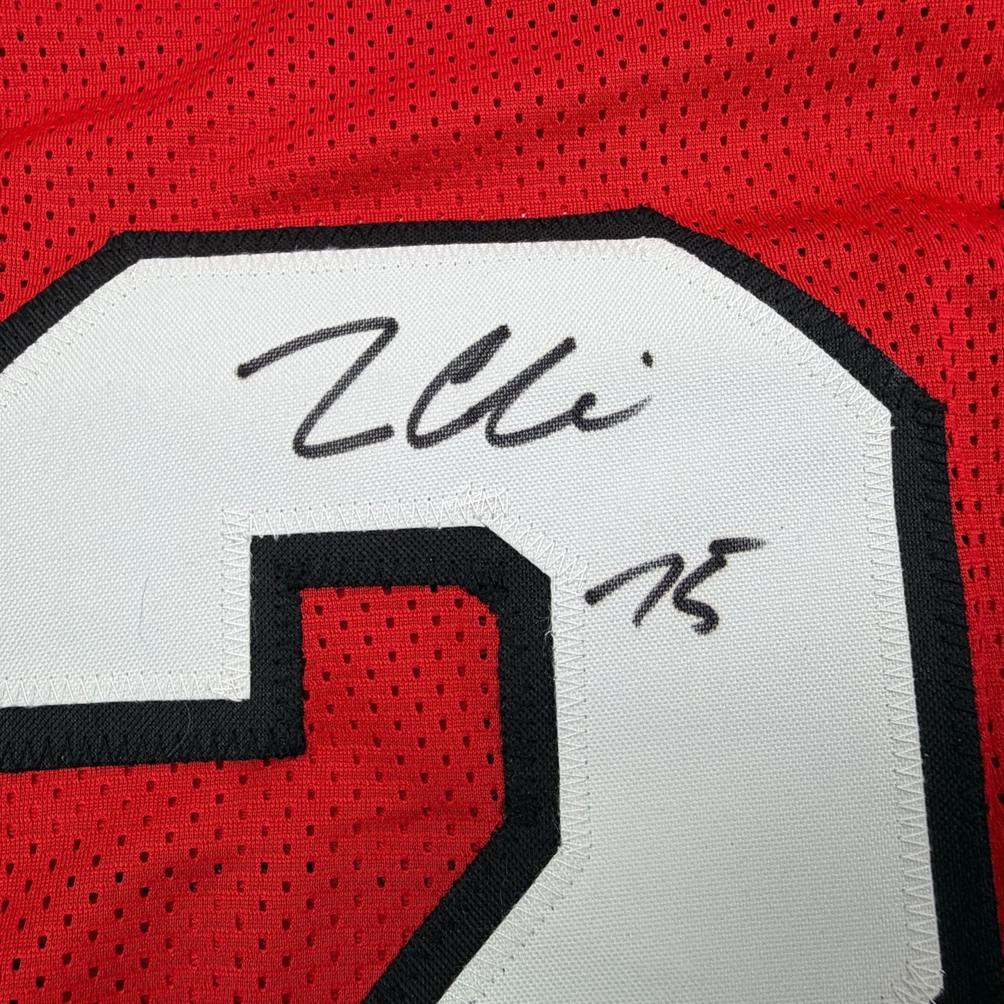 Autographed/Signed Zaven Collins Arizona Red Football Jersey Beckett BAS COA