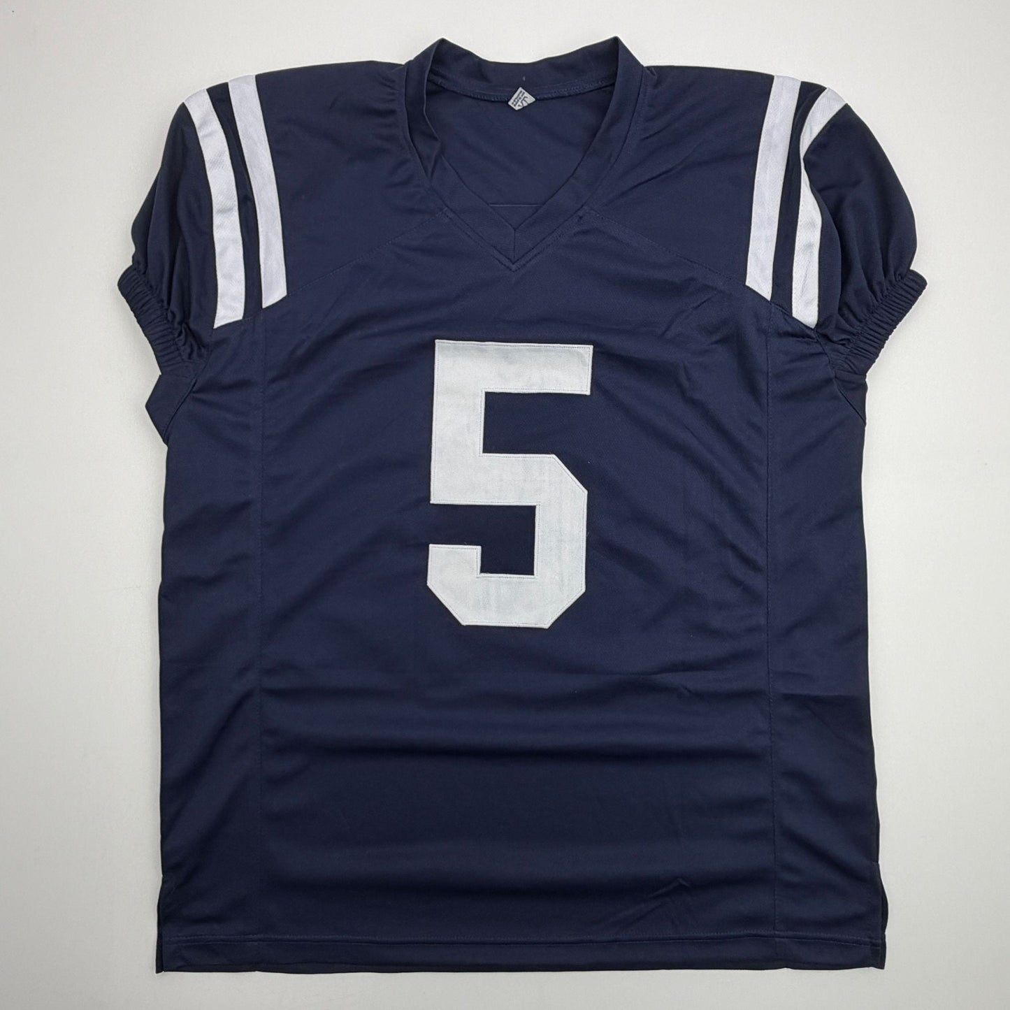 Autographed/Signed Kewan Lacy Ole Miss Blue College Football Jersey JSA COA