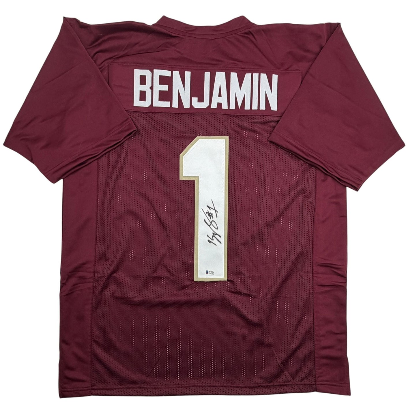Autographed/Signed Kelvin Benjamin Florida State FSU Maroon College Football Jersey Beckett BAS COA