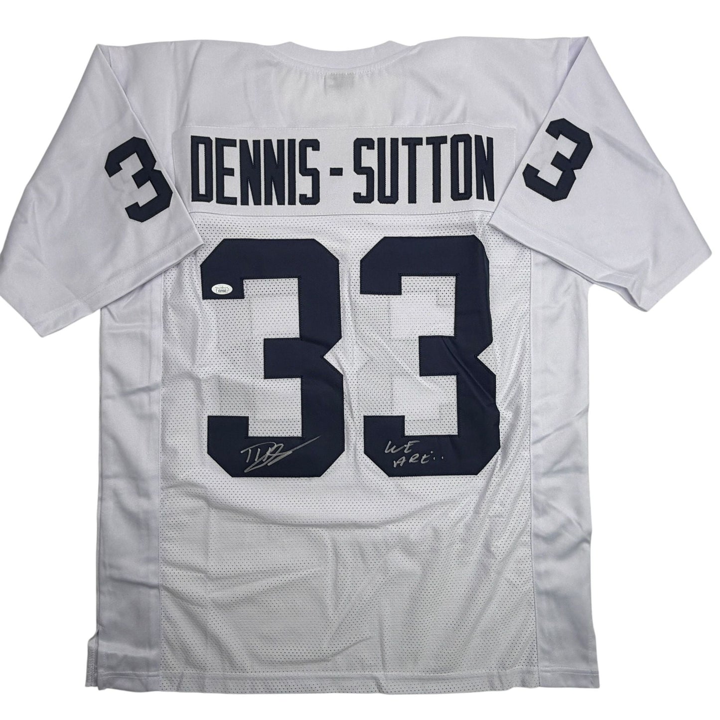 Autographed/Signed Dani Dennis-Sutton Penn State White College Football Jersey JSA COA