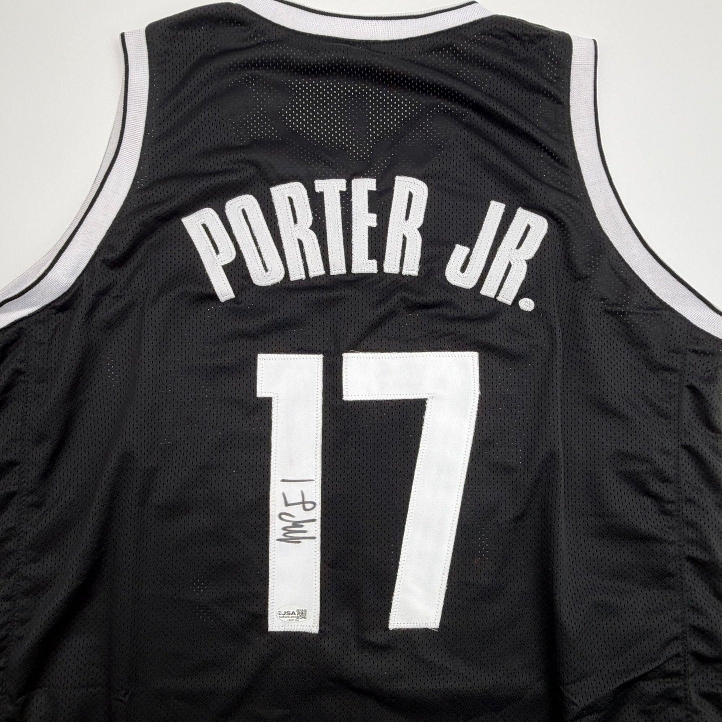 Autographed/Signed Michael Porter Jr Brooklyn Black Basketball Jersey JSA COA