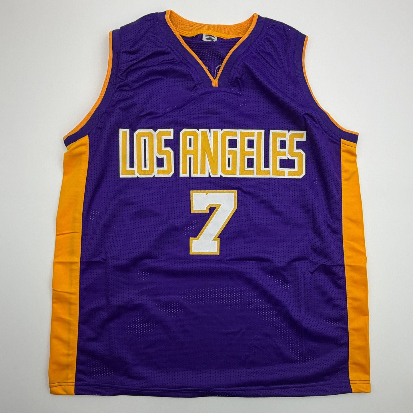 Autographed/Signed Lamar Odom Los Angeles Purple Basketball Jersey JSA COA