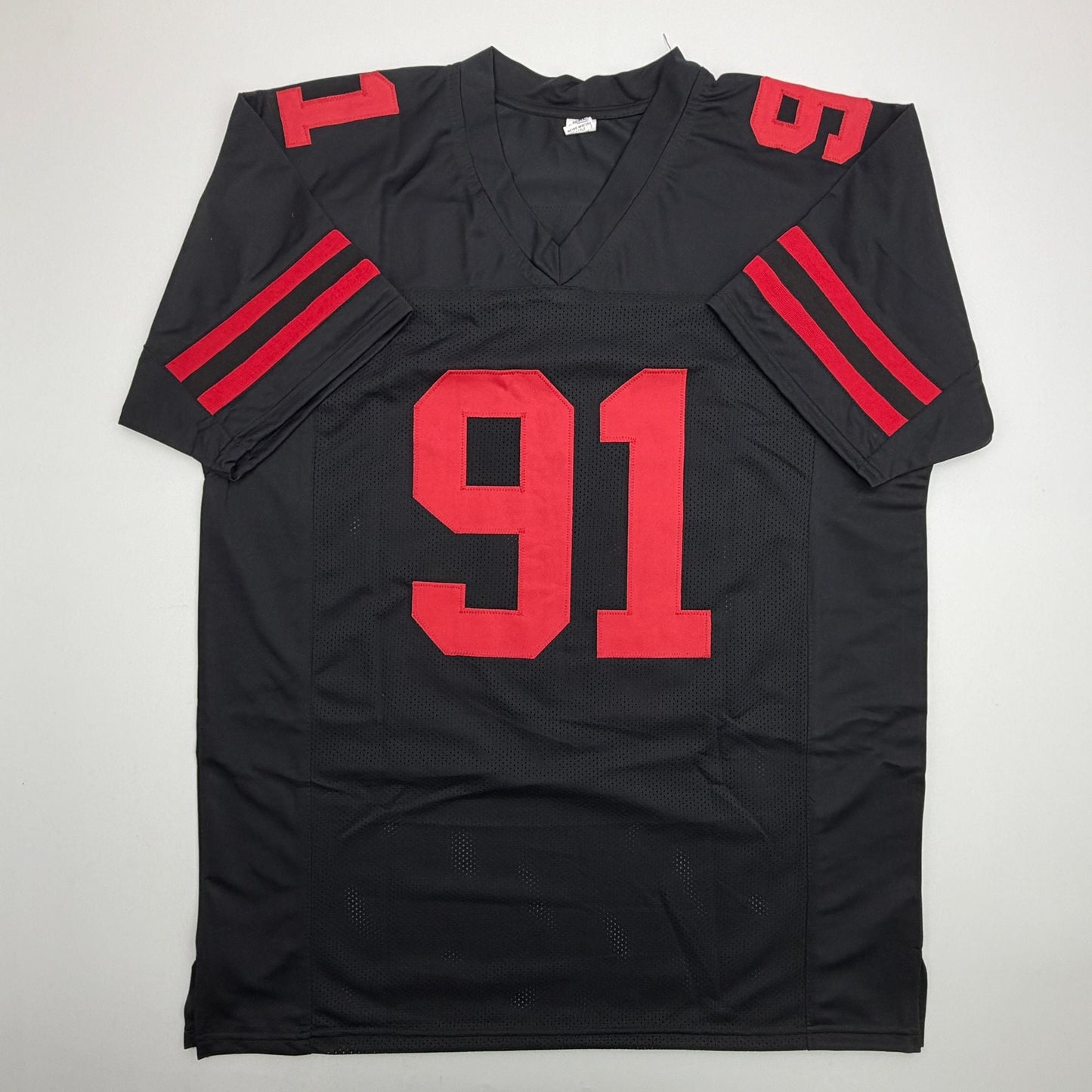 Autographed/Signed Arik Armstead San Francisco Black Football Jersey Beckett BAS COA