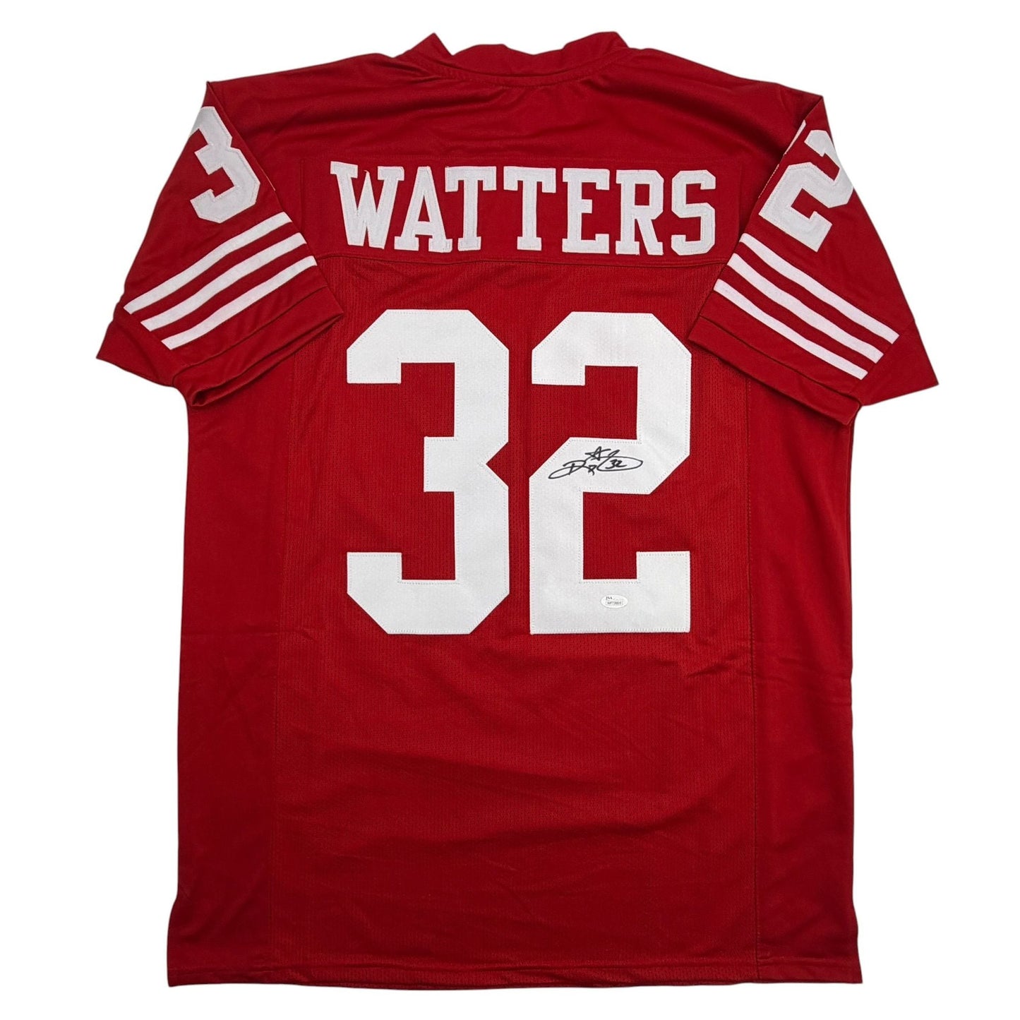 Autographed/Signed Ricky Watters San Francisco Red Football Jersey JSA COA