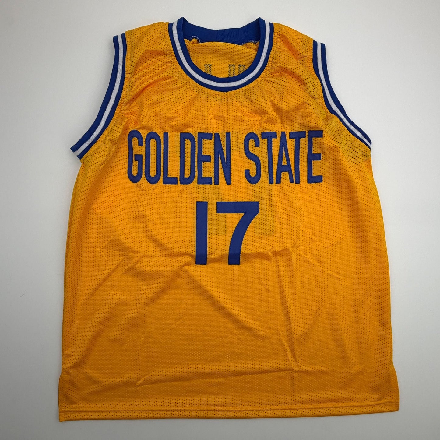 Autographed/Signed Chris Mullin Golden State Yellow Basketball Jersey Beckett BAS COA