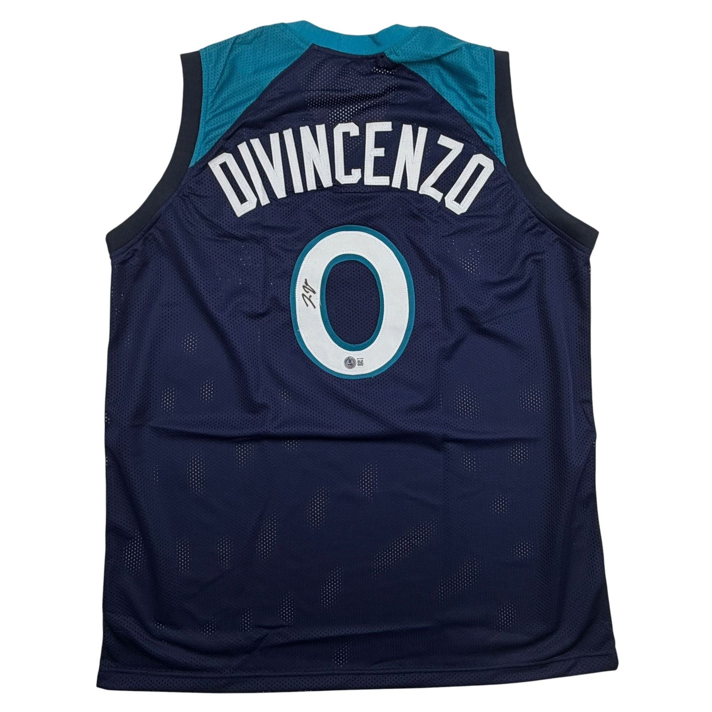 Autographed/Signed Donte Divincenzo Minnesota Blue Basketball Jersey Beckett BAS COA