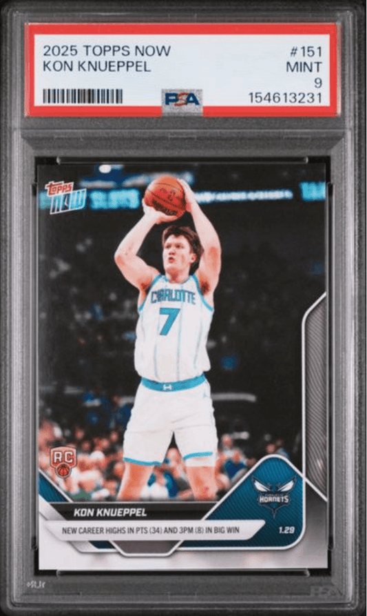 Graded 2025 Topps Now Kon Knueppel #151 Rookie RC Basketball Card PSA 9 Mint
